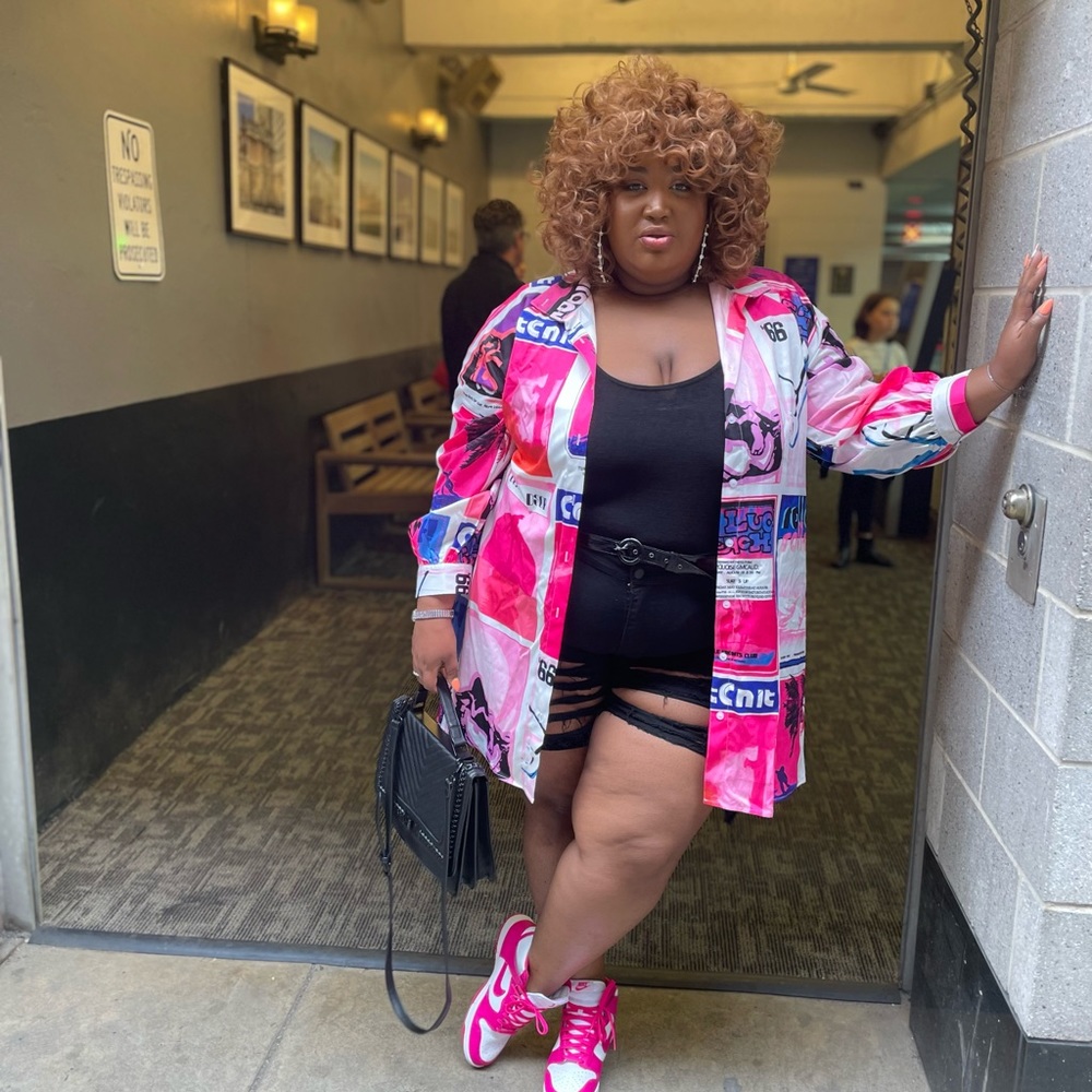 Plus Size Multiple Colored Pink Button Up Shirt! - image 1